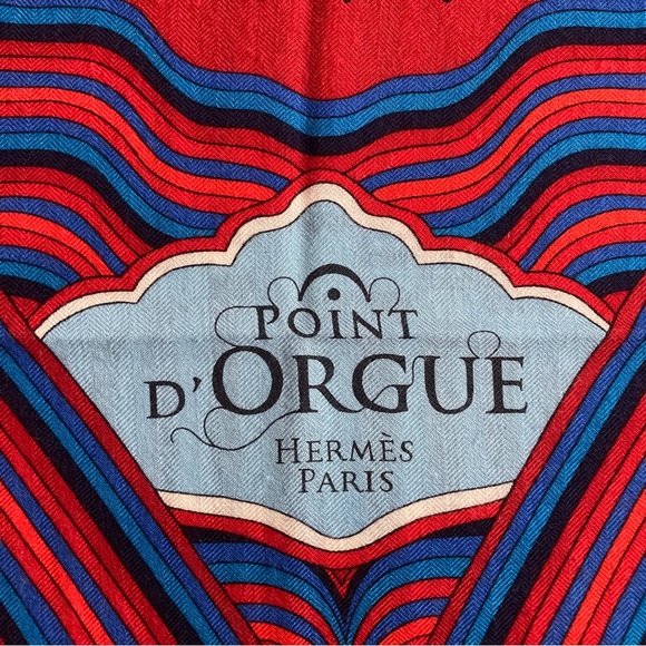 Hermes Point d’Orgue Cashmere Silk Shawl Scarf - Picture 11 of 16